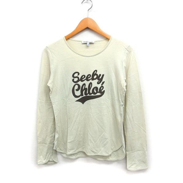 シーバイクロエ SEE BY CHLOE 国内正規品 ロゴプリント Tシャツ カットソー 長袖 コッ...
