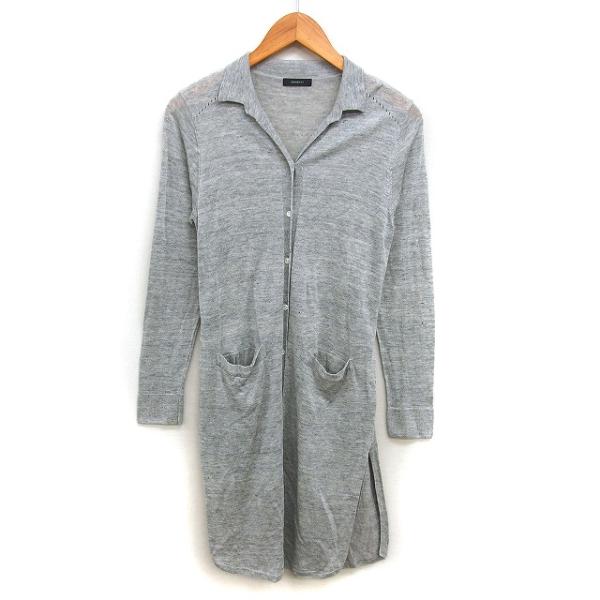 ギャバジンケーティー Gabardine K.T ロング カーディガン サマーニット リネン混 スリ...