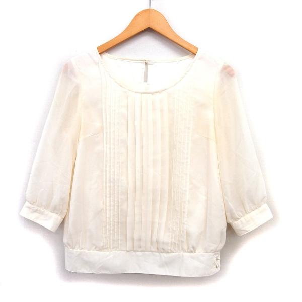 ナチュラルビューティーベーシック NATURAL BEAUTY BASIC ピンタック シフォン ブ...