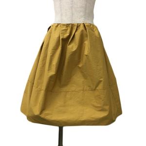 アクアガール オン ザ ストリート aquagirl ON THE STREET スカート フレア ミニ タック 無地 38 黄 イエロー レディース