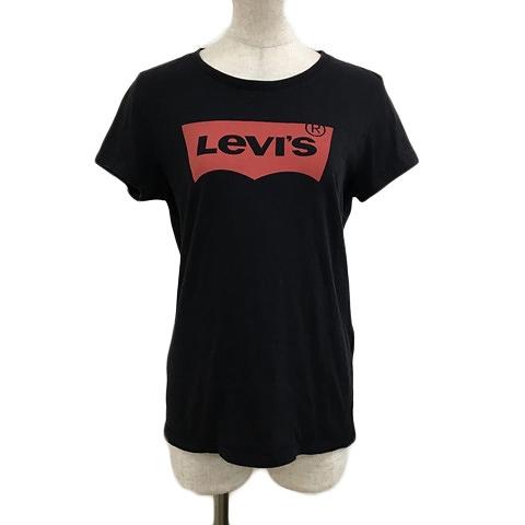 リーバイス Levi&apos;s Tシャツ カットソー プルオーバー クルーネック ロゴ プリント M 黒 ...