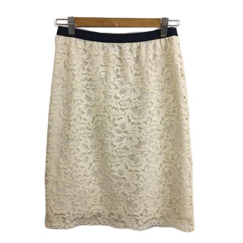 デザインワークス DESIGNWORKS スカート タイト 膝丈 レース ウエストゴム ナイロン 3...