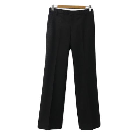 ヒューマンウーマン HUMAN WOMAN EXT.LINE パンツ フレア ロング ウール メルト...