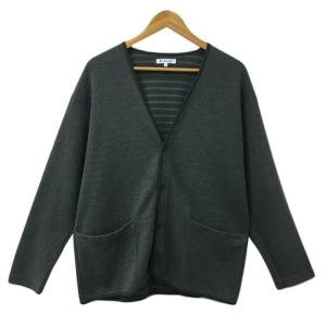 グローバルワーク GLOBAL WORK カーディガン スウェット Ｖネック 長袖 L 緑 グレー グリーン メンズ