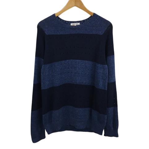 グローバルワーク GLOBAL WORK セーター ニット ラウンドネック プルオーバー ボーダー ...