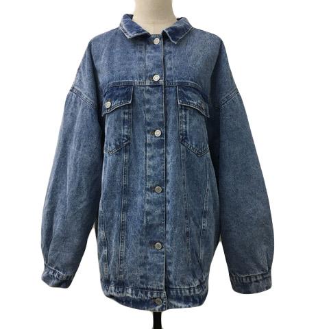 ジャバ JaVa ジャケット Gジャン デニム 長袖 Ｌ 紺 青 ネイビー ブルー レディース