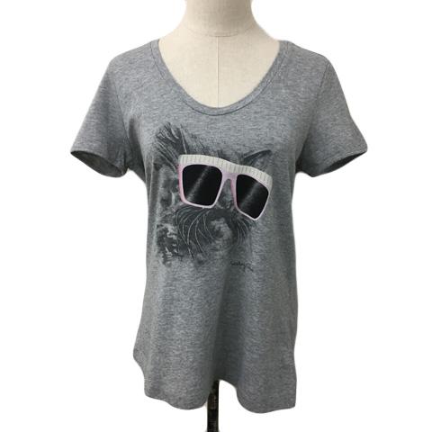 シーバイクロエ SEE BY CHLOE Tシャツ カットソー プルオーバー Vネック プリント ロ...