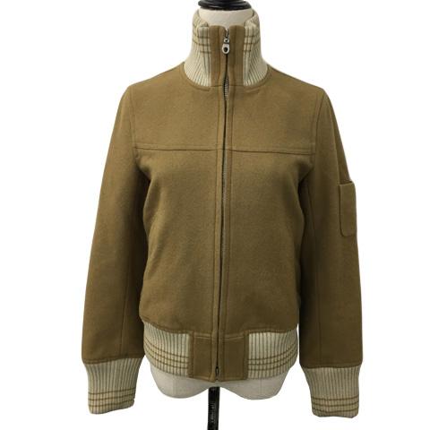 ナショナルスタンダード ジャケット ジャンパー スタジャン スタンドカラー ダブルジップ ウール リ...