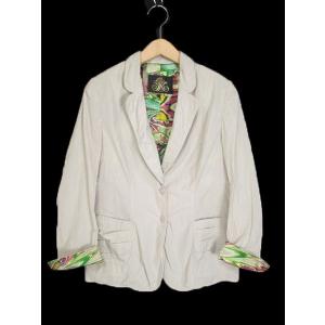 イタリヤ 伊太利屋 GK ジャケット ナイロン ビジュー 13 ベージュ レディース