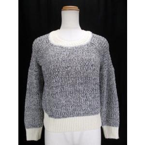 アメリカンラグシー AMERICAN RAG CIE セーター ニット メランジ 畦編み F 白 紺...