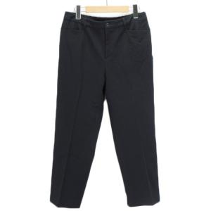 エンスウィート レナウン ensuite パンツ テーパード センタープレス ストレッチ 6 黒 ブ...