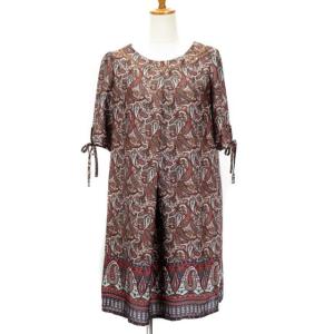 未使用品 エポカ EPOCA ストライプ柄 長袖 ウール ワンピース 40 黒