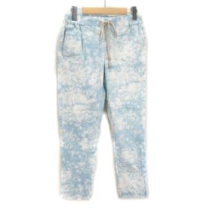 未使用品 トプカピ TOPKAPI JOURNEY パンツ スキニー レギパン 1 水色 ブルー 白...