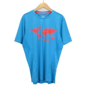 プーマ PUMA Run the World Tシャツ 半袖 ランニング S 514425 青 ブル...