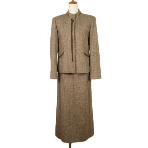 レリアン Leilian スーツ セットアップ ノーカラー ジャケット