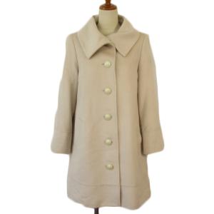 コルディア CORDIER コート ステンカラー アンゴラ ウール 40 ベージュ