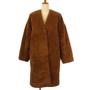 極美品 ヒューゴボス HUGO BOSS フェイクファー チェスターコート