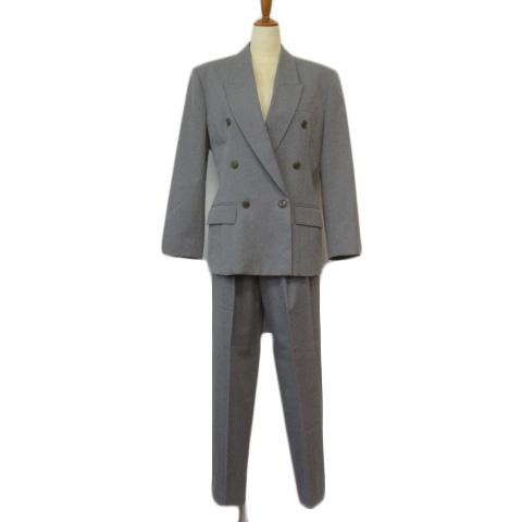 BECAUSE スーツ ジャケット パンツ ウール M グレー レディース