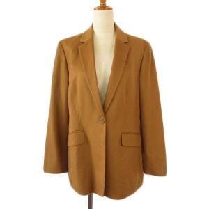 ランズエンド LANDS' END ジャケット テーラード ウール カシミヤ 6 茶 ブラウン レデ...