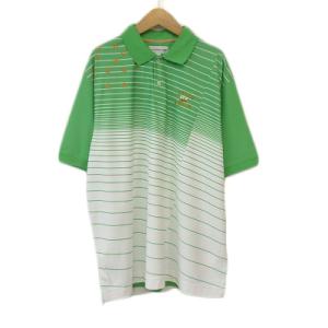 CUTTER&BUCK カッター＆バック ゴルフ ポロシャツ ボーダー 半袖 LL 緑 グリーン メンズ｜vectorpremium