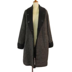 【中古】オオトロ OHOTORO double half coat コート チェスター ウール ダークグレー /MI ■OS レディース オオトロ OHOTORO double half coat コート チェスター ウール
