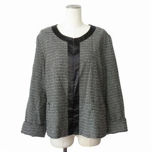 MB mint breeze エムビー ミントブリーズ 大きいサイズ ジャケット ノーカラー ツイー...