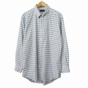 ランズエンド LANDS' END シャツ ボタンダウン チェック 長袖 コットン 43-84 マル...