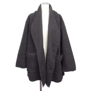 シンプリシテェ SIMPLICITE ライナー付きスライバー着流しコート グレー レディース