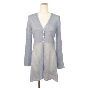 エンスウィート レナウン ensuite カーディガン ロング ニット 透かし編み 麻 リネン M ...