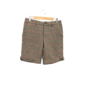 ギャップ GAP パンツ ショート ハーフ チェック ウール 1 茶色 ブラウン /RT27 レディース