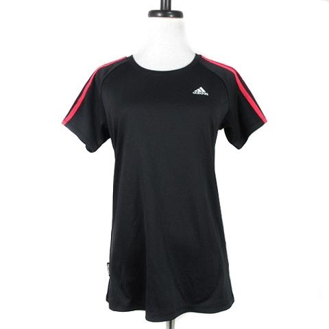 アディダス adidas Tシャツ カットソー 半袖 ラウンドネック 薄手 ライン ワンポイント L...