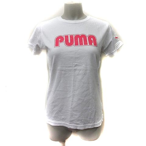 プーマ PUMA Tシャツ カットソー 半袖 L 白 ホワイト /YI レディース