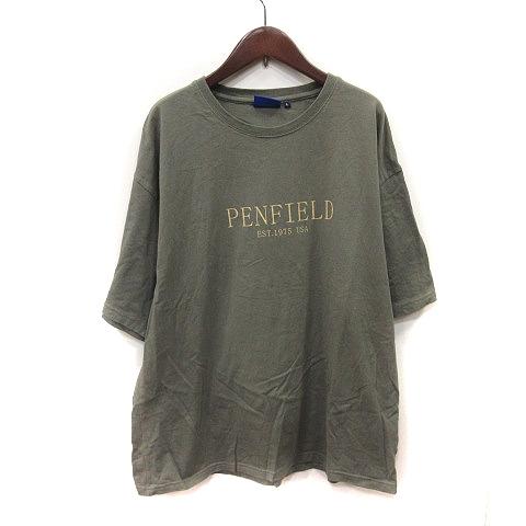 ペンフィールド Penfield Tシャツ カットソー 半袖 L 緑 カーキ /YI メンズ