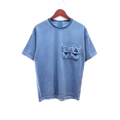 ナイキエーシージー NIKE ACG Tシャツ カットソー クルーネック 半袖 M 青 ブルー /Y...