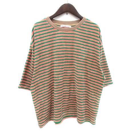 チャイルドウーマン CHILD WOMAN Tシャツ カットソー 五分袖 パイル クルーネック ボー...