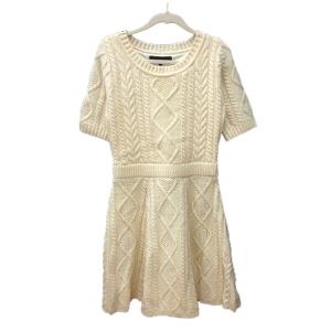 ポールカ PAULE KA ワンピース リブニット 切替 ひざ丈 長袖 ポールカ PAULE KA ワンピース リブニット 切替 ひざ丈 長袖