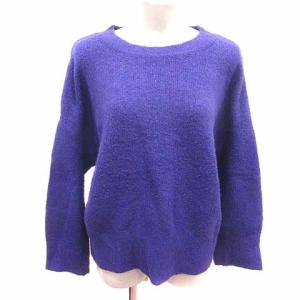 ザラ ZARA KNITニット セーター 長袖 M 紫 パープル /YK レディース