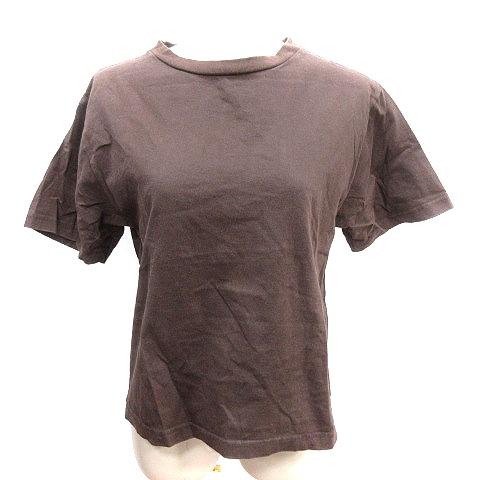 ニコアンド Niko and.. BASIC カットソー Tシャツ ラウンドネック 半袖 M 茶 ブ...
