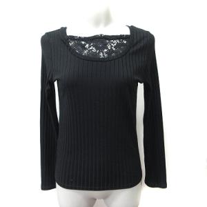 ラグアウト RagOut カットソー レース 長袖 M 黒 ブラック /YI ●RY レディース