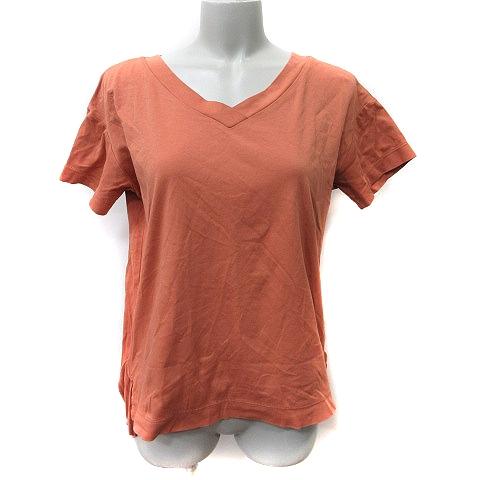 ベイフロー BAYFLOW Tシャツ カットソー Vネック 半袖 2 M レンガ /YI レディース