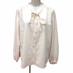 ニコアンド Niko and.. シャツ ブラウス スリットネック 長袖 3 M アイボリー 白 ホワイト /YK レディース