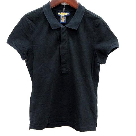ラルフローレン RALPH LAUREN RUGBY ポロシャツ 半袖 M 黒 ブラック /RT レ...