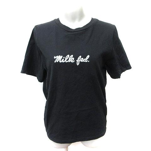 ミコアメリ MICOAMERI Tシャツ カットソー 半袖 チュール バックベア F 黒 ブラック ...