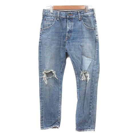 トゥデイフル TODAYFUL デニムパンツ ジーンズ スキニー ダメージ加工 26 L 紺 ネイビ...