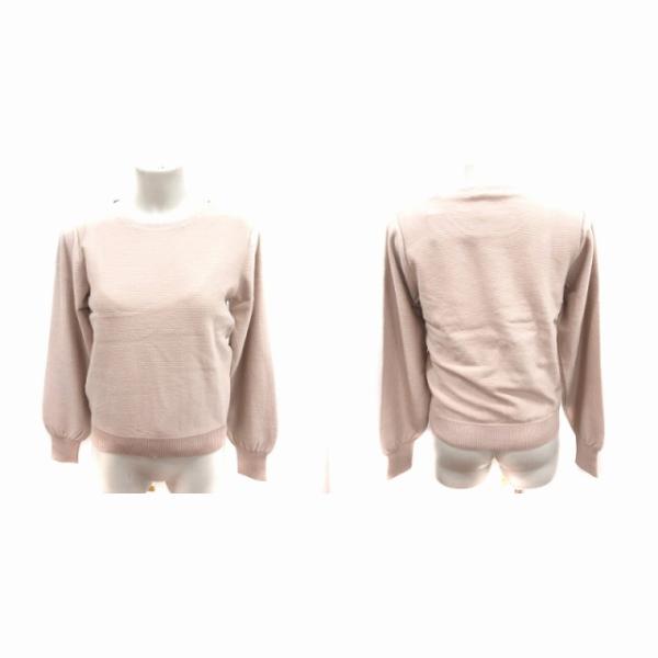 未使用品 グローブ grove ニット カットソー Uネック 長袖 セット LL ベージュ /RT ...