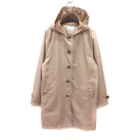 エシーム ESSEME スプリングコート フード 総裏地 LL ベージュ /MS ●RY レディース