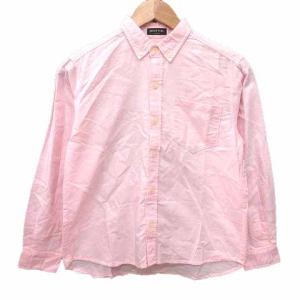Shuttle シャツ ボタンダウン 長袖 140 ピンク /YK ●RY キッズ