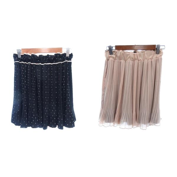 ミエル クリシュナ miel crishunant プリーツスカート ミニ リバーシブル ドット F...