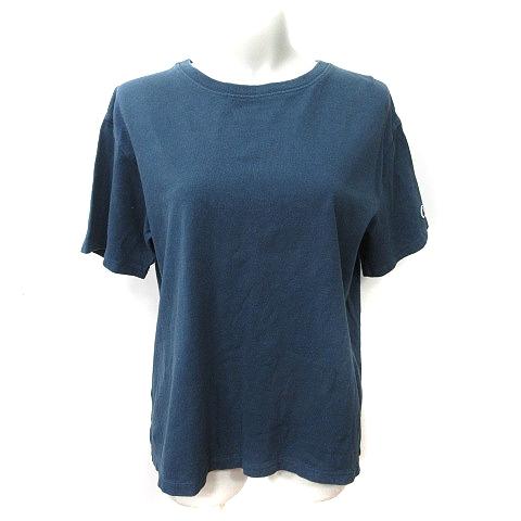 チャンピオン CHAMPION Tシャツ カットソー 半袖 L 紺 ネイビー /YI レディース