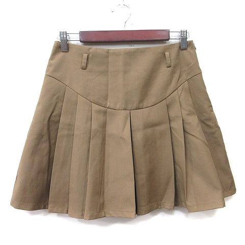 セゾンドパピヨン SAISON DE PAPILLON フレアスカート ミニ L 茶 ブラウン /Y...